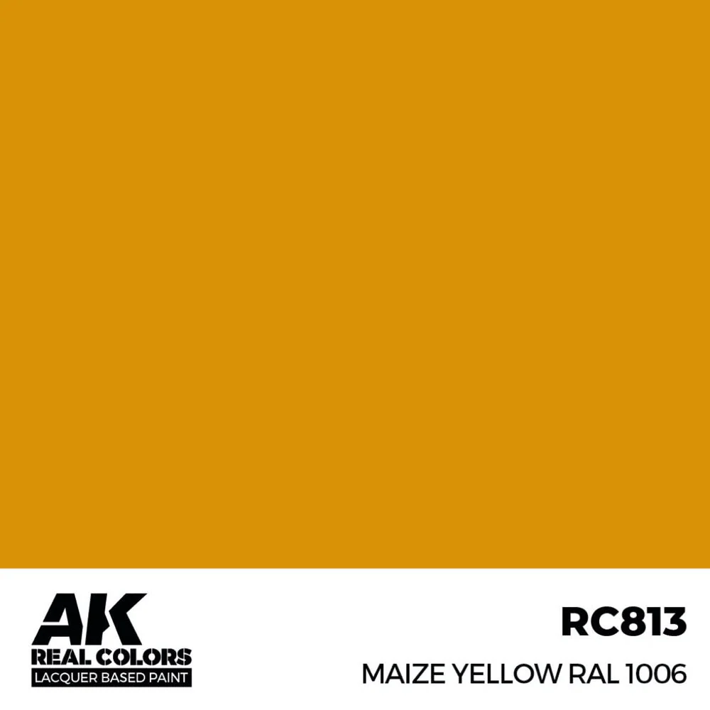 AK Interactive RC813 Real Colors Maize Yellow RAL 1006 17ml Lacquer Paint - Image 2
