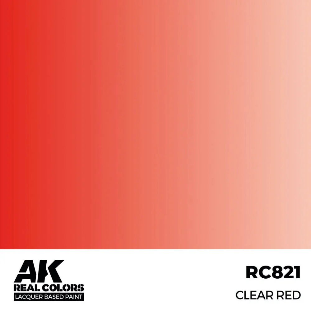 AK Interactive RC821 Real Colors Clear Red 17ml Lacquer Paint - Image 2