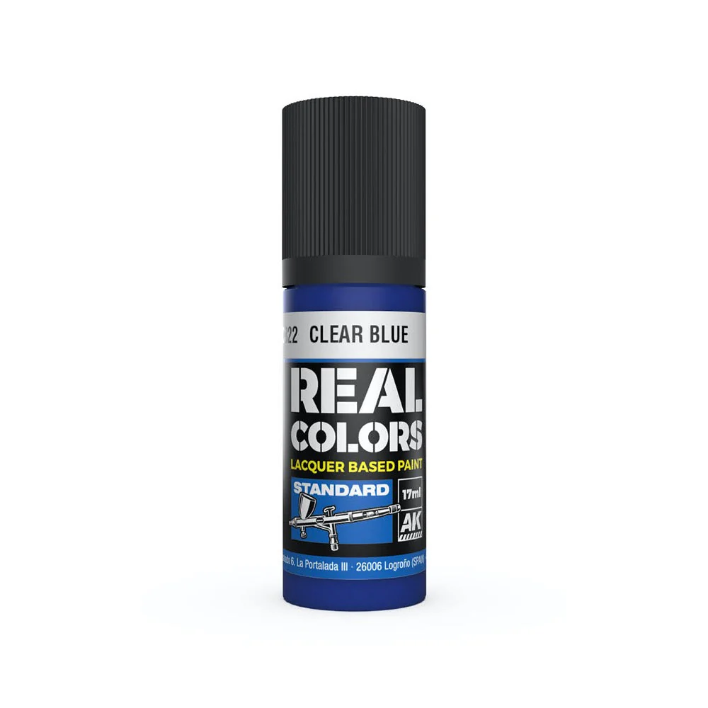 AK Interactive RC822 Real Colors Clear Blue 17ml Lacquer Paint