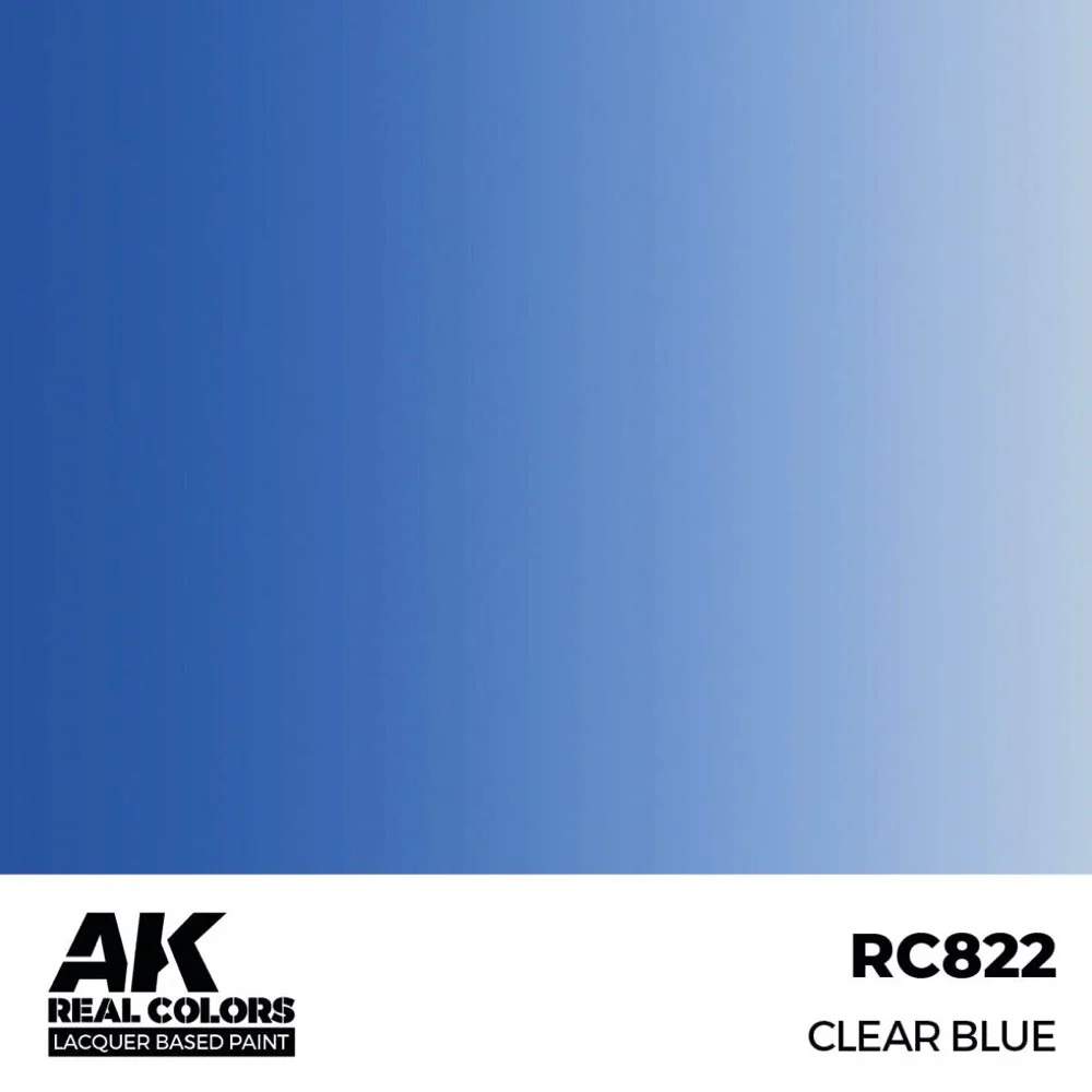 AK Interactive RC822 Real Colors Clear Blue 17ml Lacquer Paint - Image 2