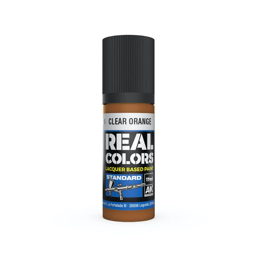 AK Interactive RC824 Real Colors Clear Orange 17ml Lacquer Paint
