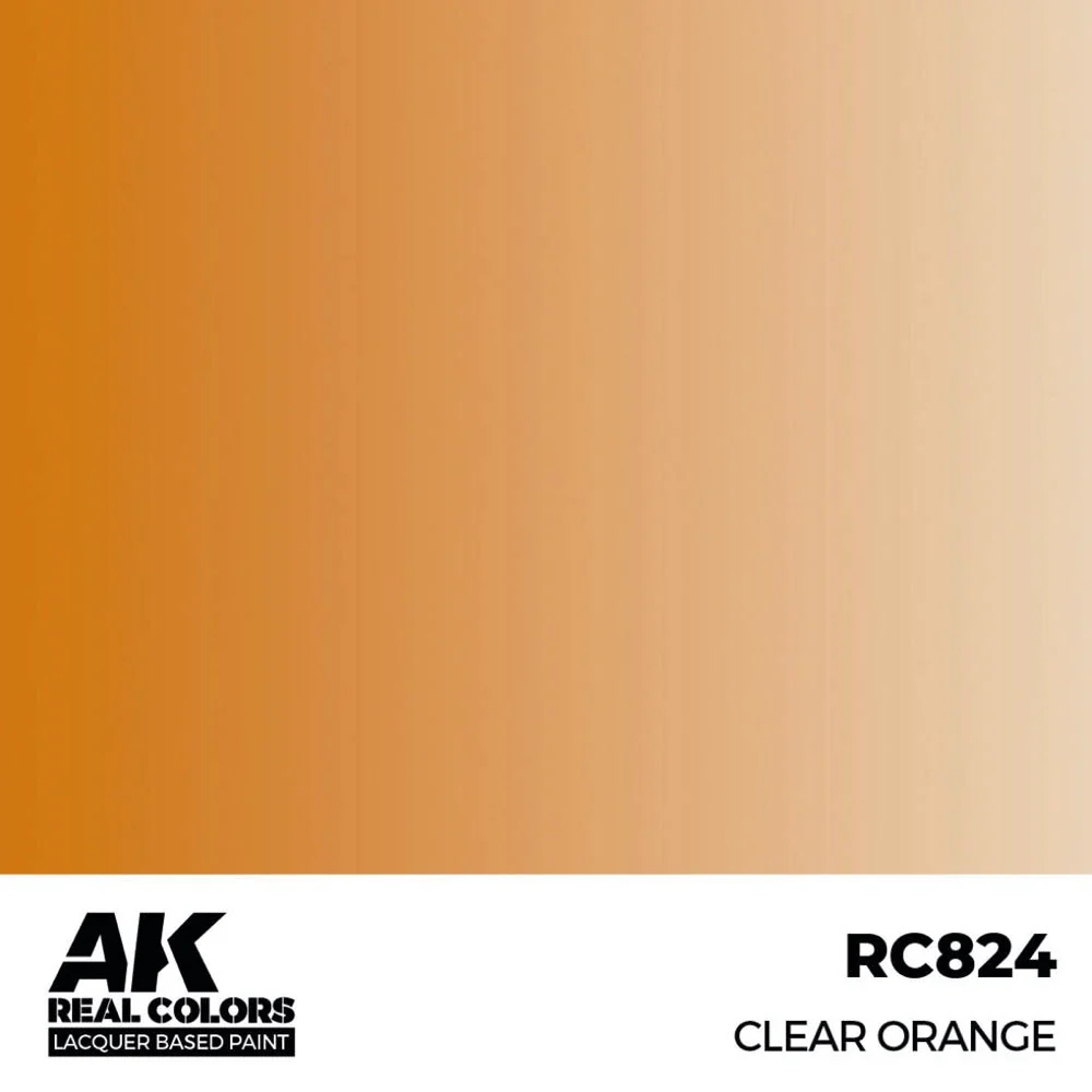 AK Interactive RC824 Real Colors Clear Orange 17ml Lacquer Paint - Image 2