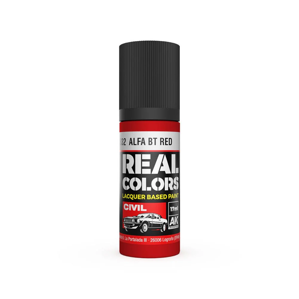 AK Interactive RC832 Real Colors Alfa BT Red 17ml Lacquer Paint
