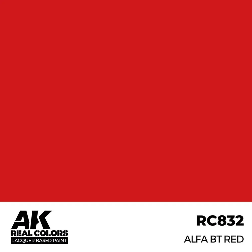 AK Interactive RC832 Real Colors Alfa BT Red 17ml Lacquer Paint - Image 2