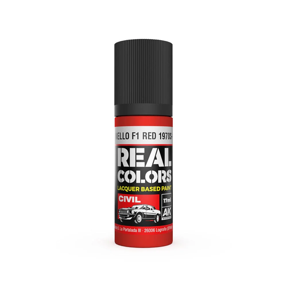 AK Interactive RC833 Real Colors Maranello F1 Red 1970s-1980s 17ml Lacquer Paint