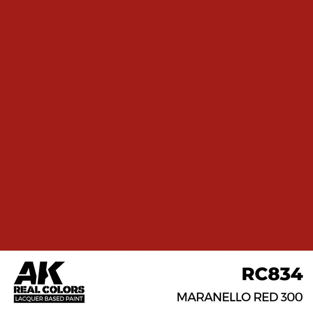 AK Interactive RC834 Real Colors Maranello Red 300 17ml Lacquer Paint - Image 2