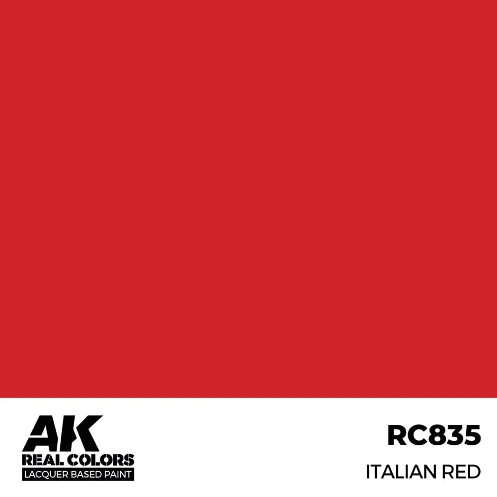 AK Interactive RC835 Real Colors Italian Red 17ml Lacquer Paint - Image 2