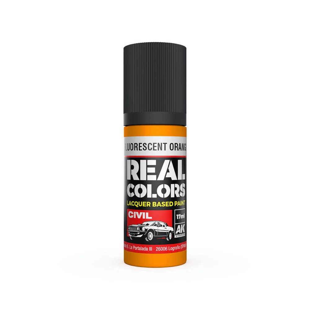 AK Interactive RC838 Real Colors Fluorescent Orange 17ml Lacquer Paint