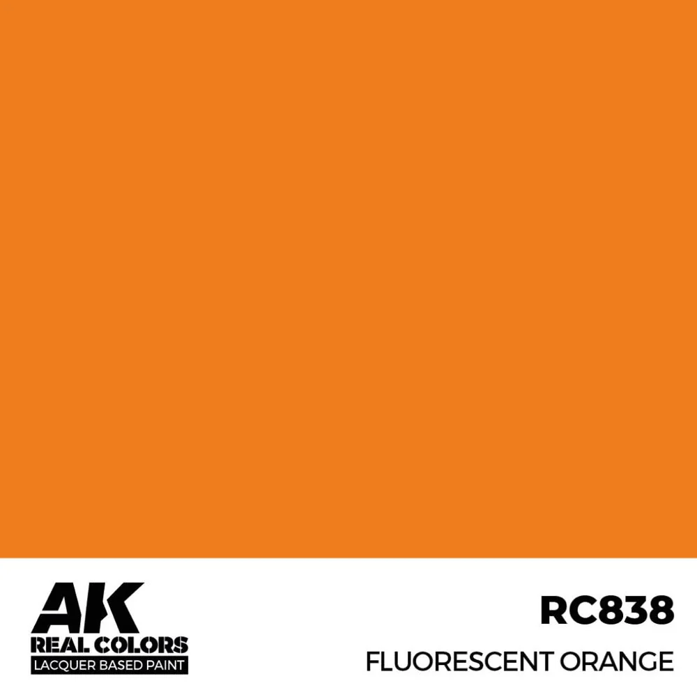 AK Interactive RC838 Real Colors Fluorescent Orange 17ml Lacquer Paint - Image 2