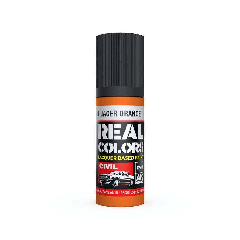 AK Interactive RC840 Real Colors Jager Orange 17ml Lacquer Paint