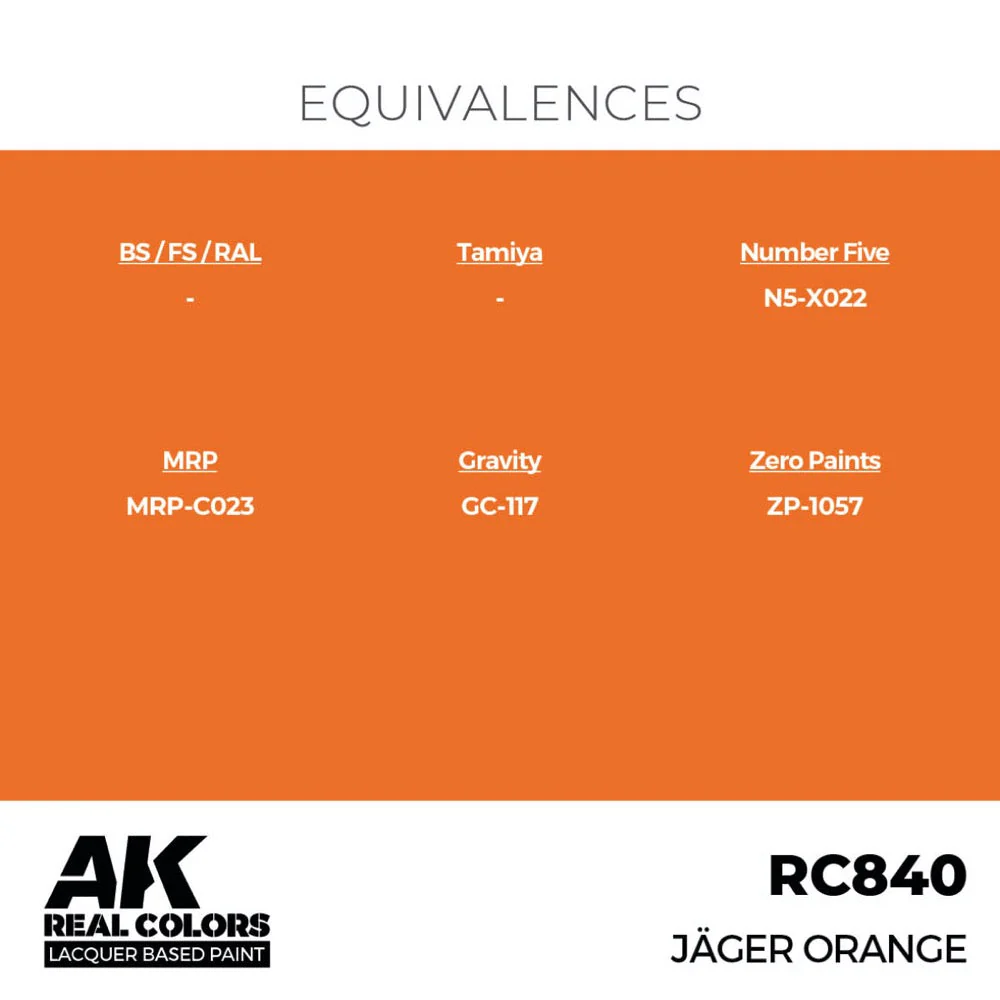AK Interactive RC840 Real Colors Jager Orange 17ml Lacquer Paint - Image 3