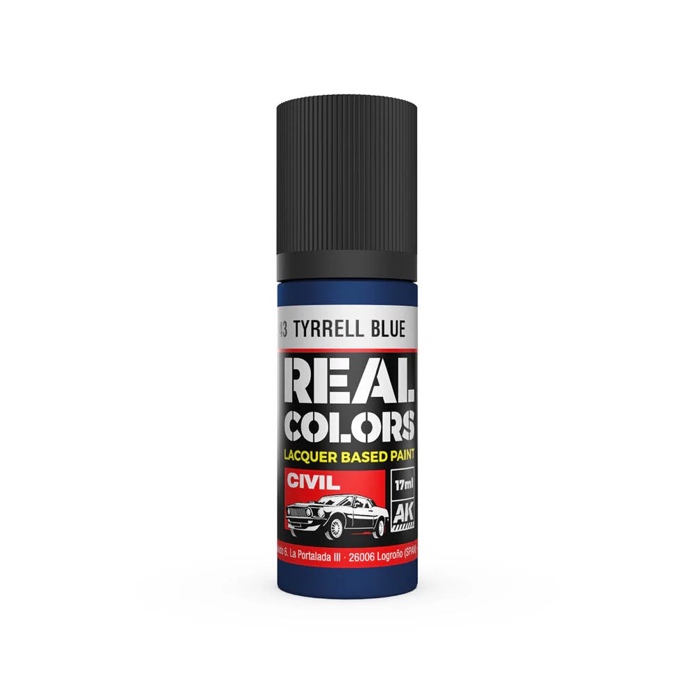 AK Interactive RC843 Real Colors Tyrrell Blue 17ml Lacquer Paint