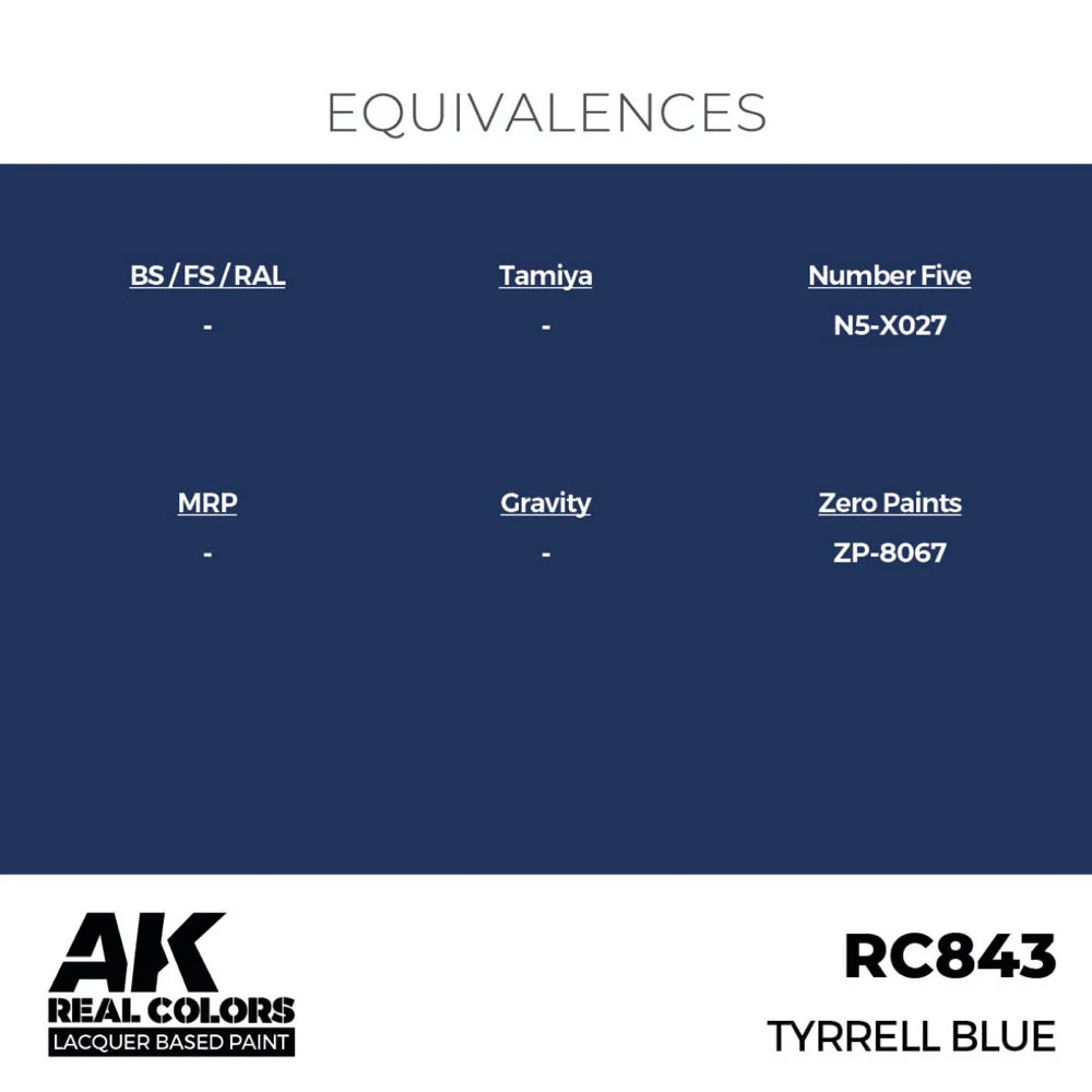 AK Interactive RC843 Real Colors Tyrrell Blue 17ml Lacquer Paint - Image 3