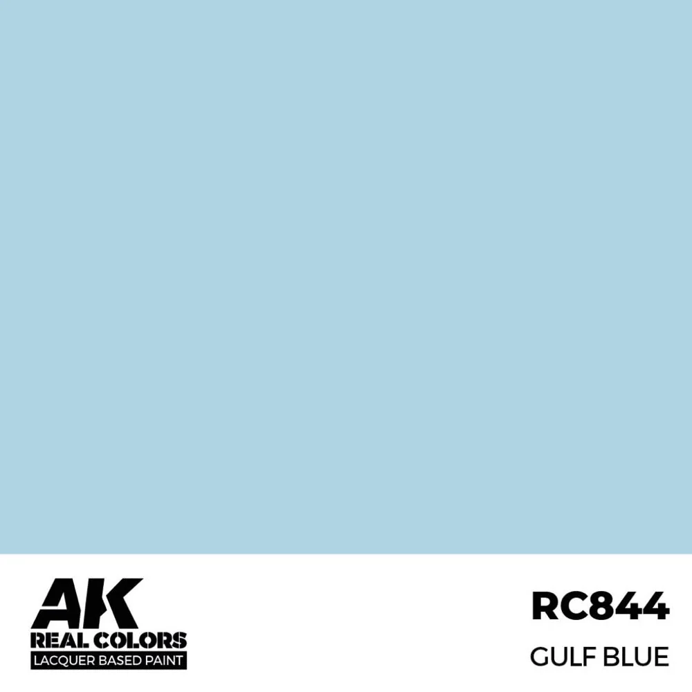 AK Interactive RC844 Real Colors GULF Blue 17ml Lacquer Paint - Image 2
