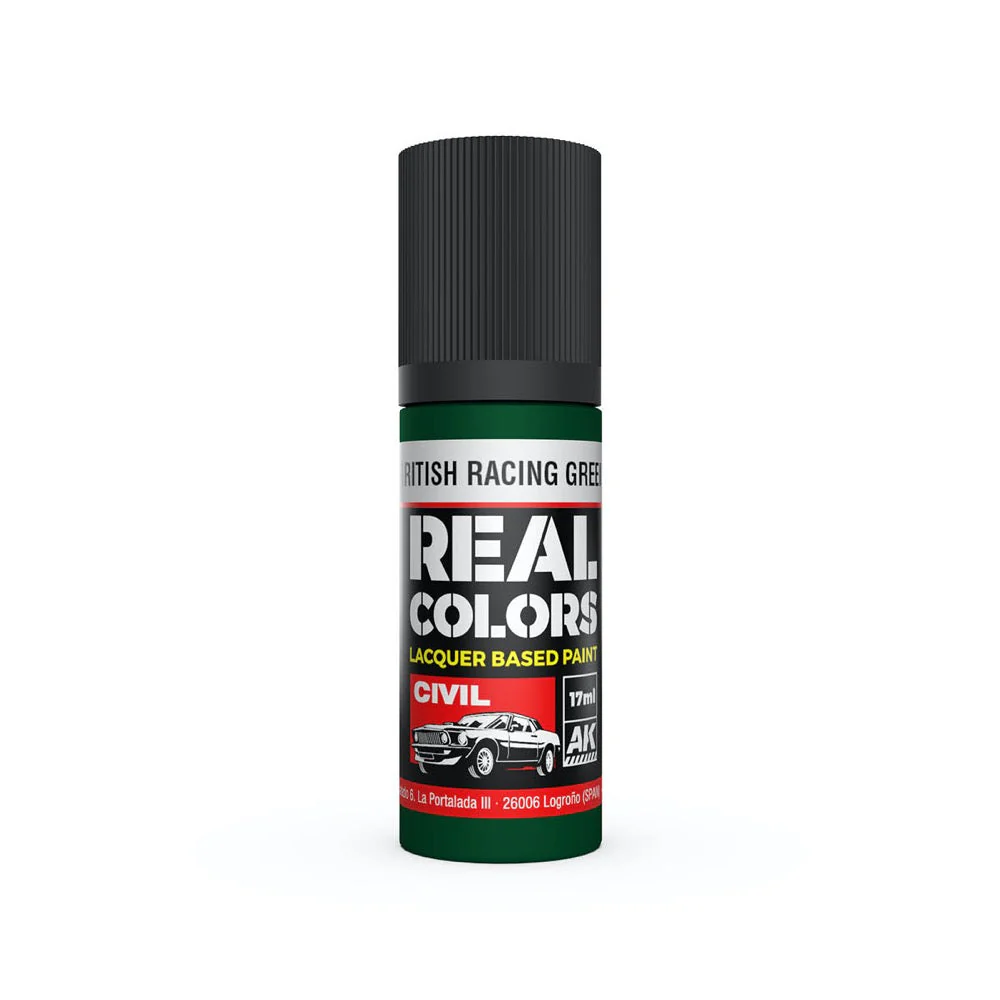 AK Interactive RC847 Real Colors British Racing Green 17ml Lacquer Paint