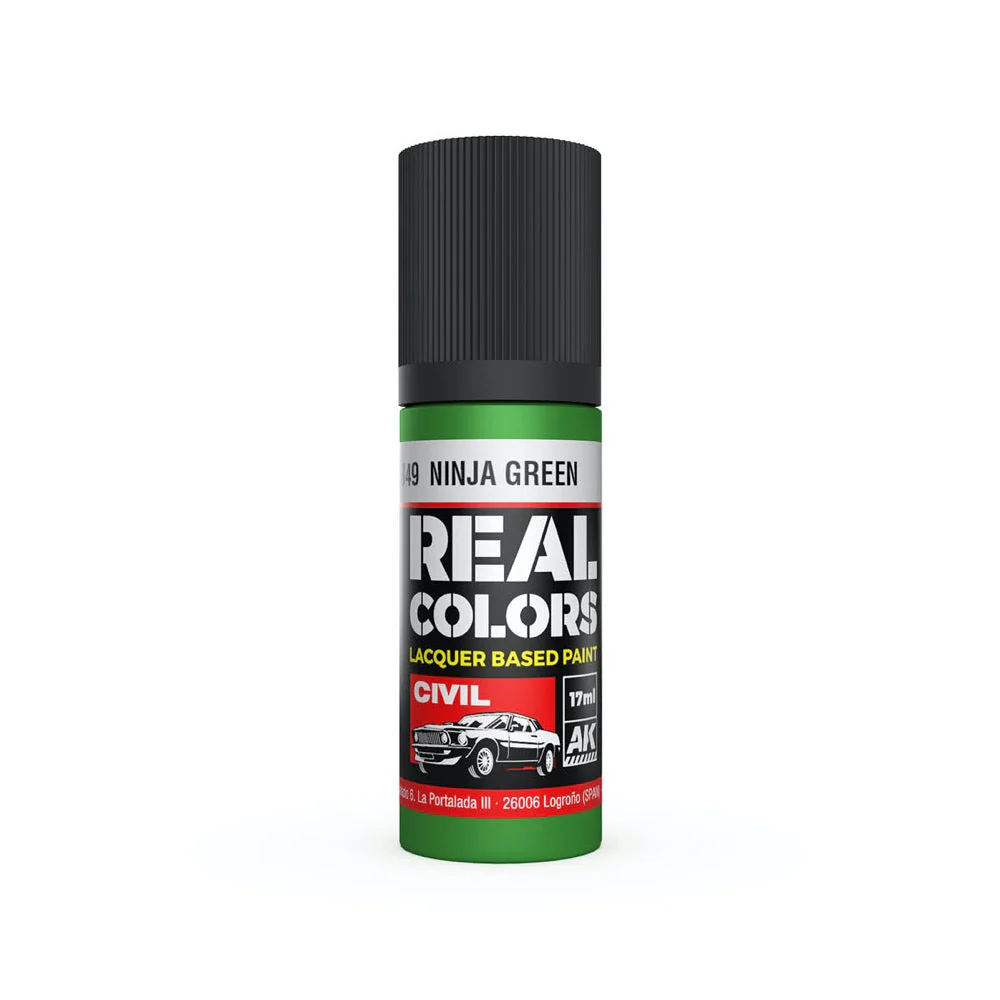 AK Interactive RC849 Real Colors Ninja Green 17ml Lacquer Paint