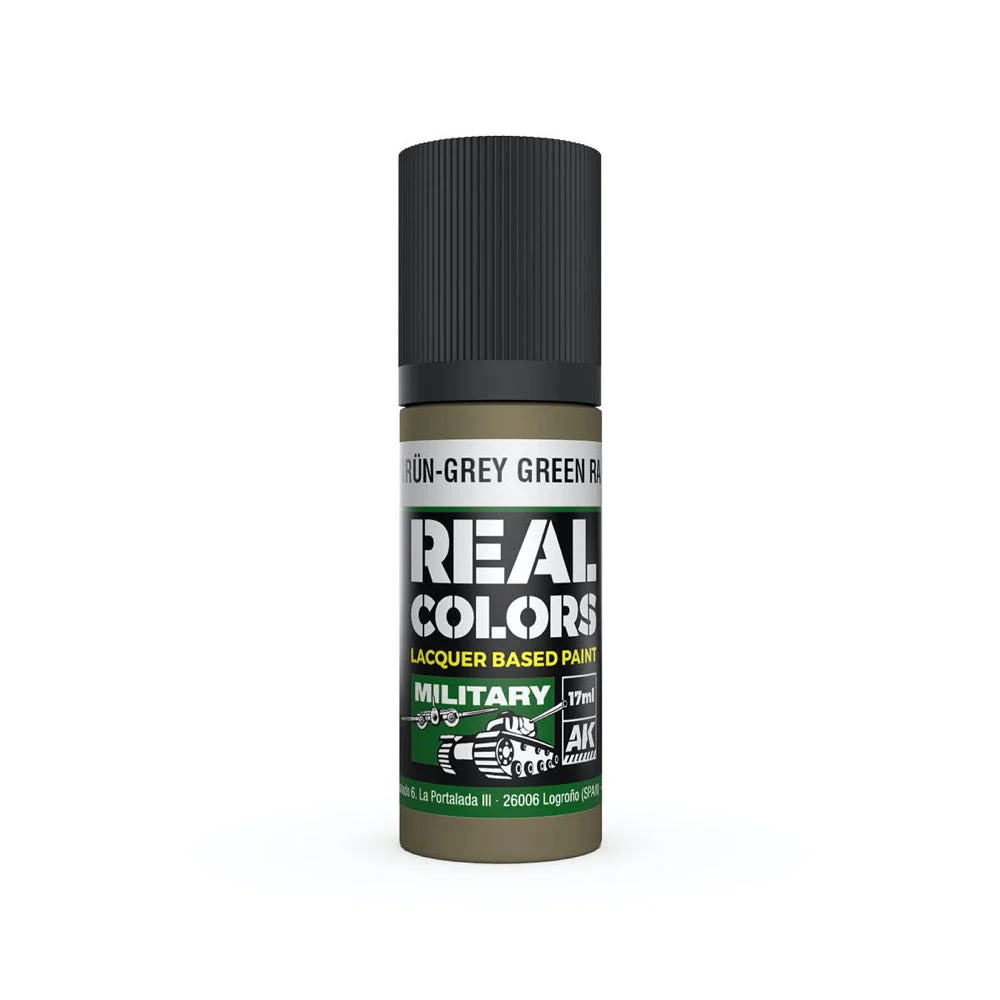 AK Interactive RC853 Real Colors Graugrun-Grey Green RAL 7008 17ml Lacquer Paint