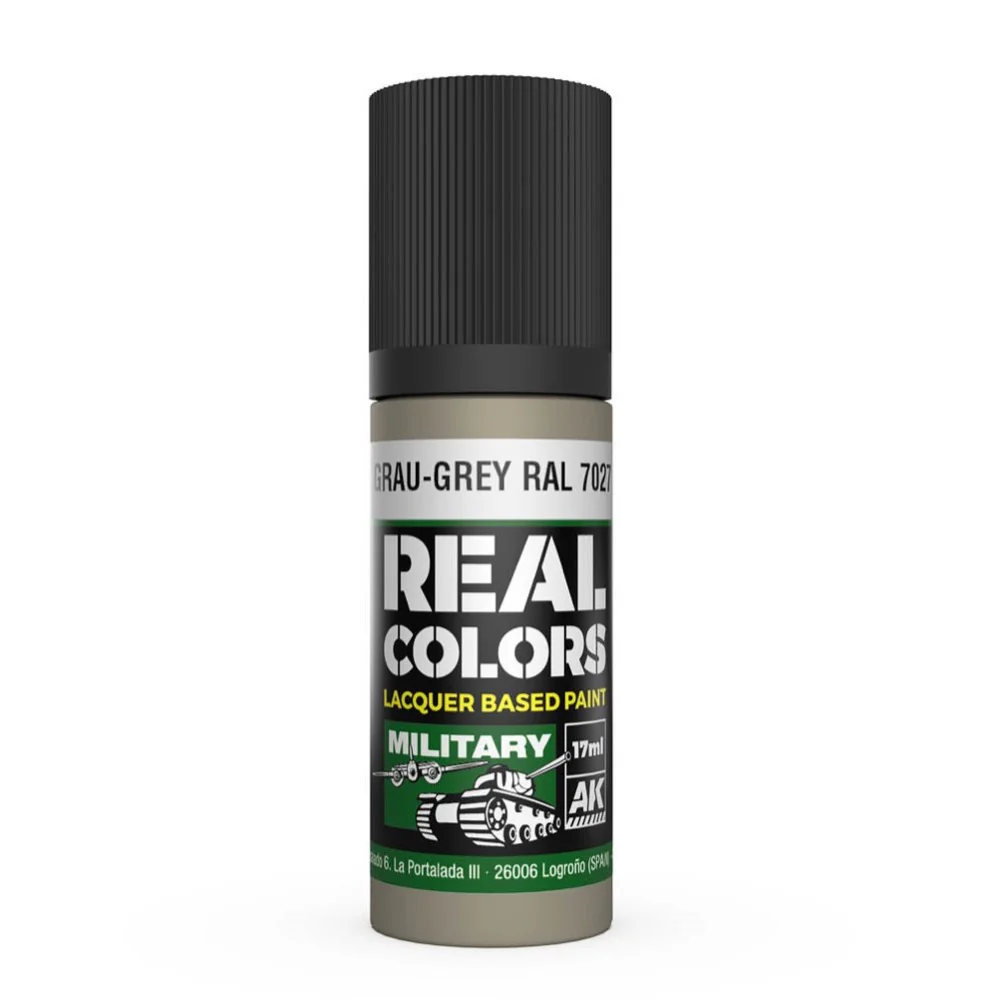 AK Interactive RC857 Real Colors Grau-Grey RAL 7027 17ml Lacquer Paint