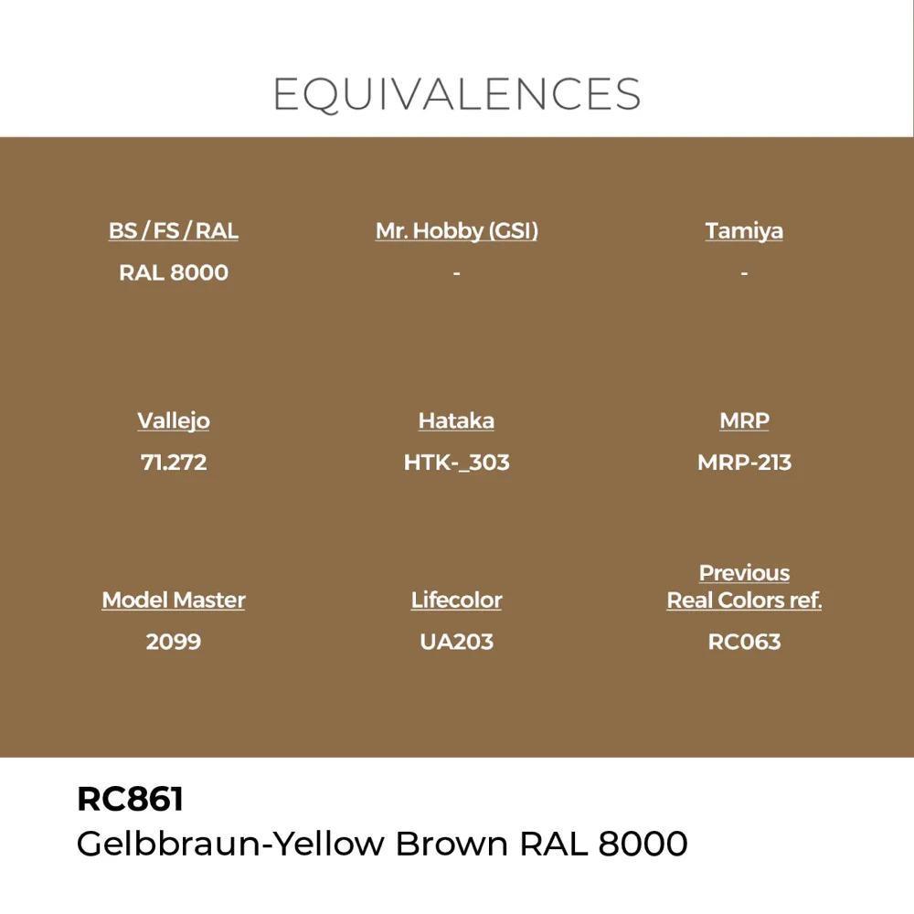 AK Interactive RC861 Real Colors Gelbbraun-Yellow Brown RAL 8000 17ml Lacquer Paint - Image 2