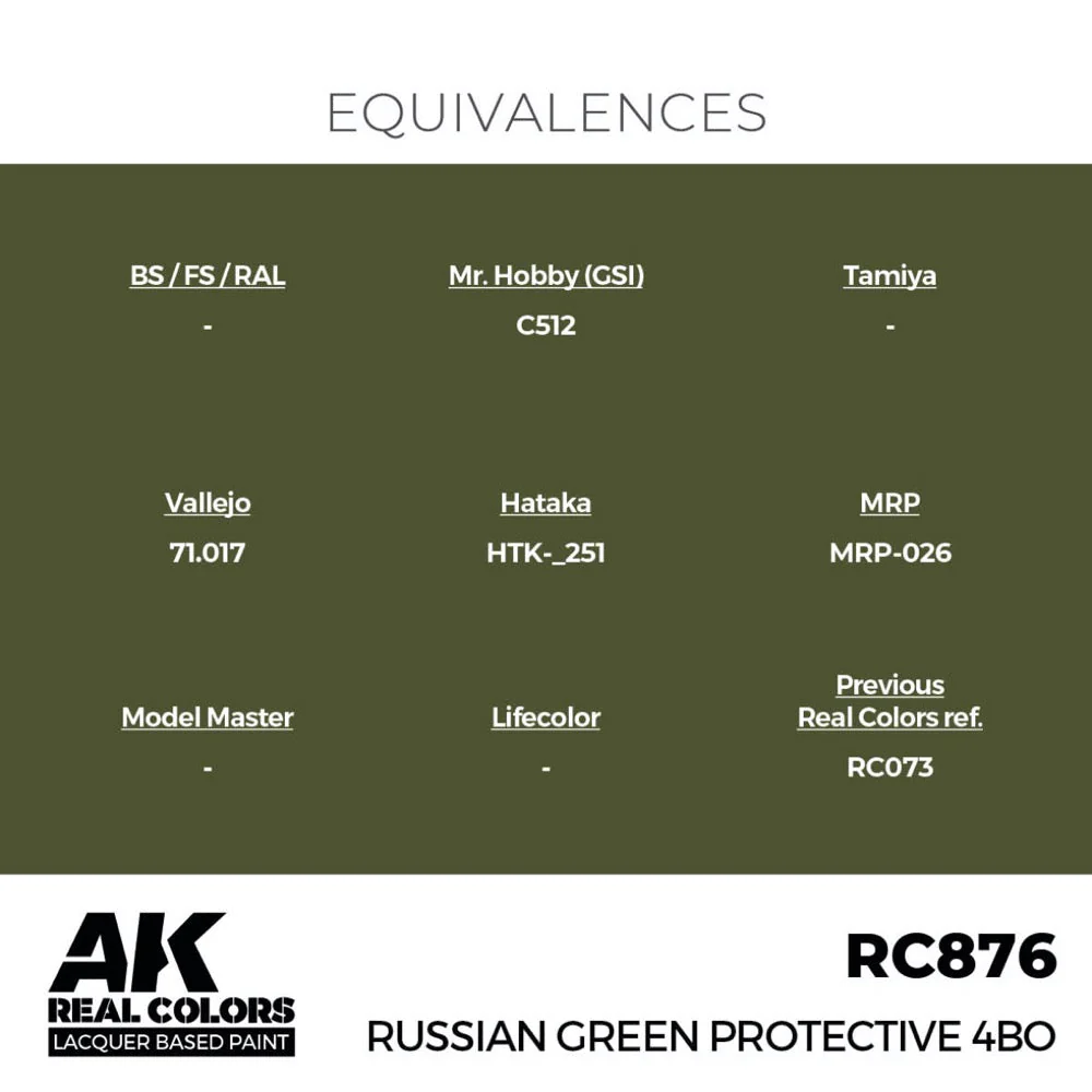 AK Interactive RC876 Real Colors Russian Green Protective 4BO 17ml Lacquer Paint - Image 3
