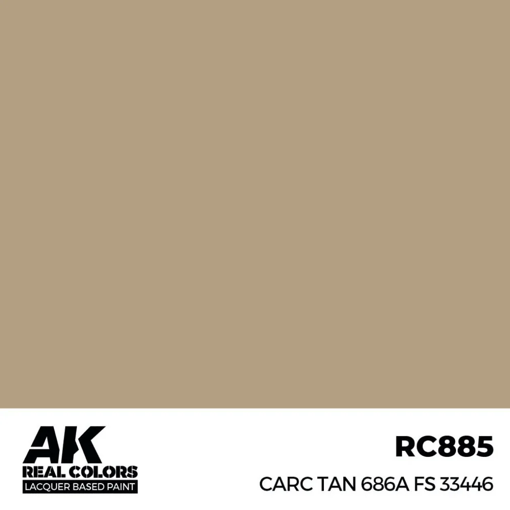AK Interactive RC885 Real Colors CARC Tan 686A FS 33446 17ml Lacquer Paint - Image 2