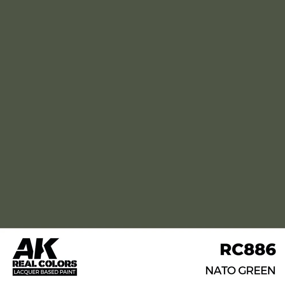 AK Interactive RC886 Real Colors NATO Green 17ml Lacquer Paint - Image 2