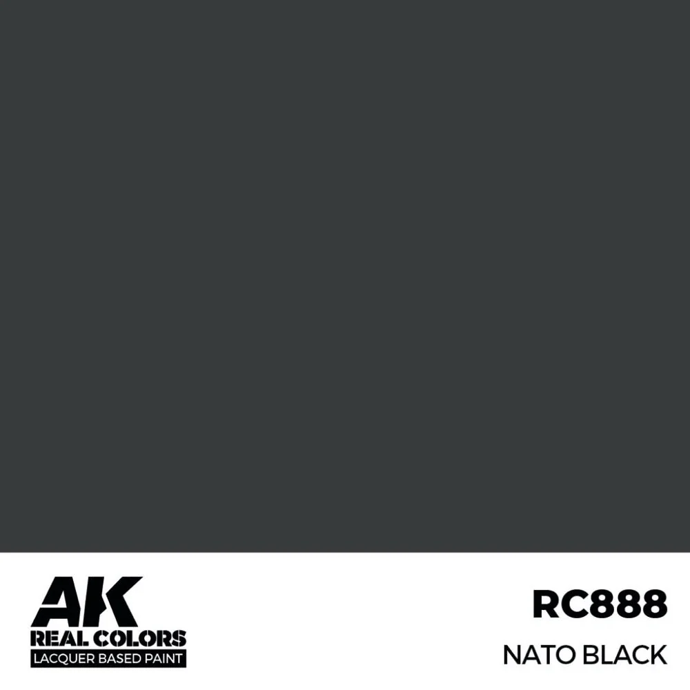 AK Interactive RC888 Real Colors NATO Black 17ml Lacquer Paint - Image 2