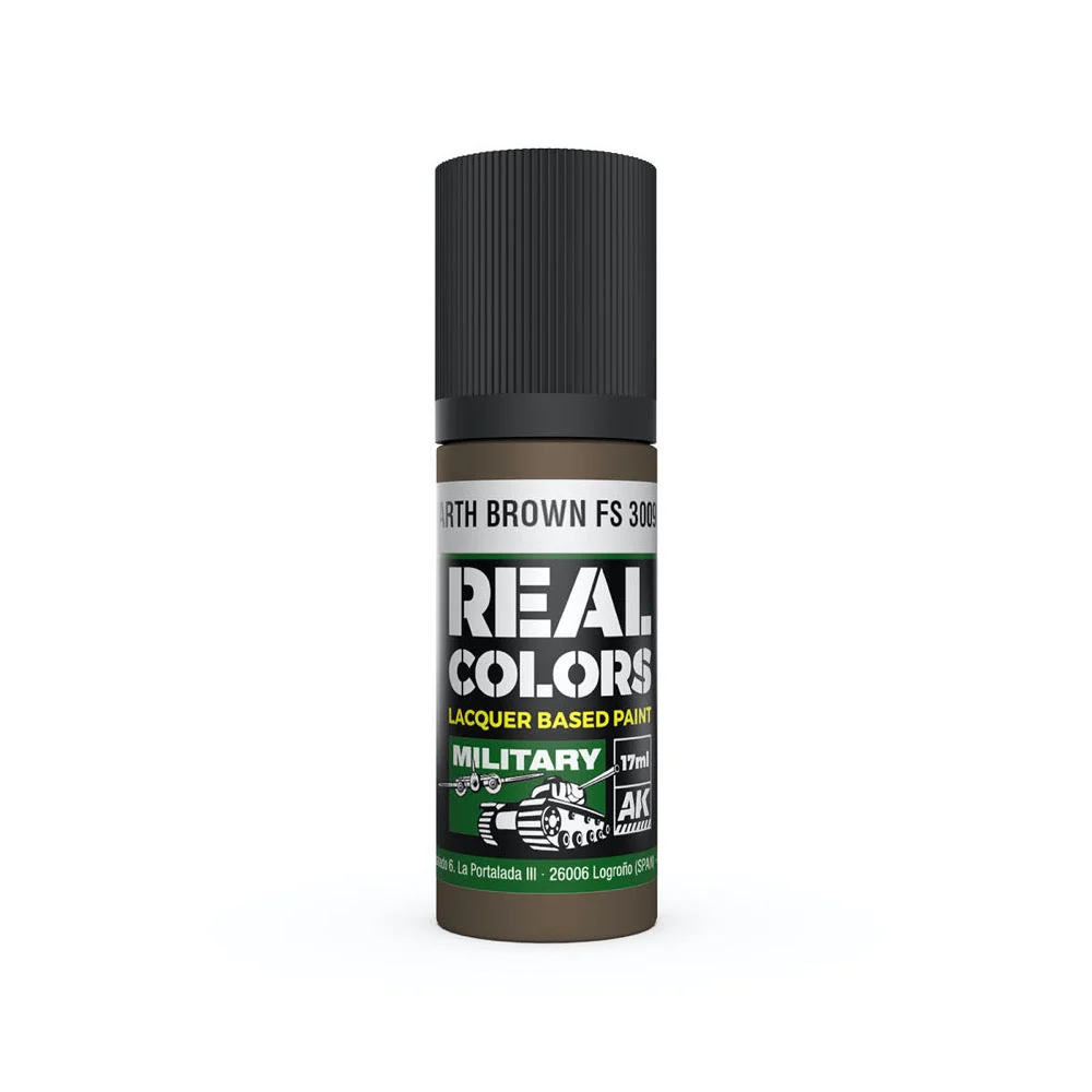 AK Interactive RC892 Real Colors Earth Brown FS 30099 17ml Lacquer Paint