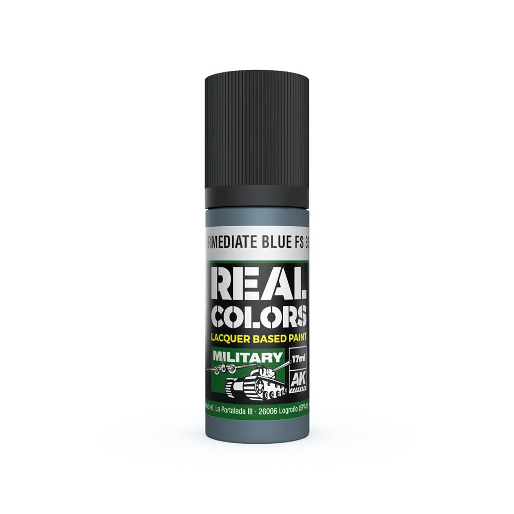 AK Interactive RC908 Real Colors Intermediate Blue FS 35164 17ml Lacquer Paint