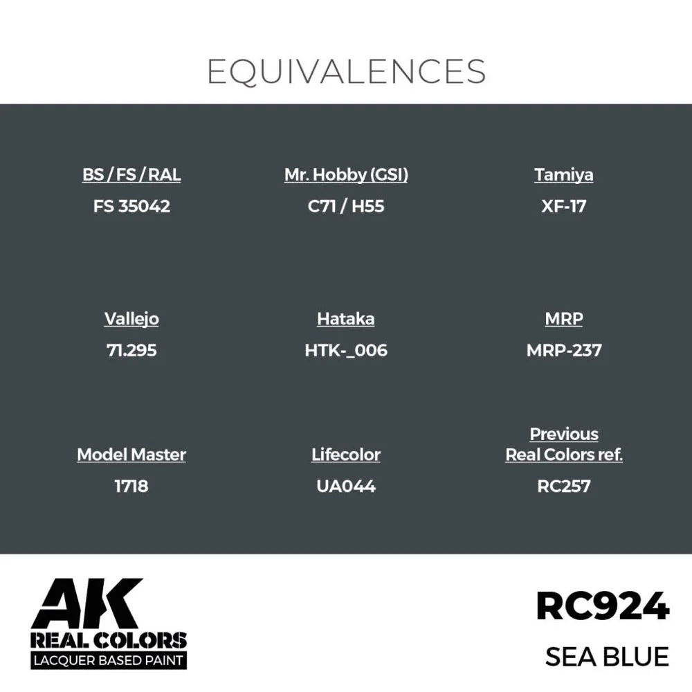 AK Interactive RC924 Real Colors Sea Blue 17ml Lacquer Paint - Image 3