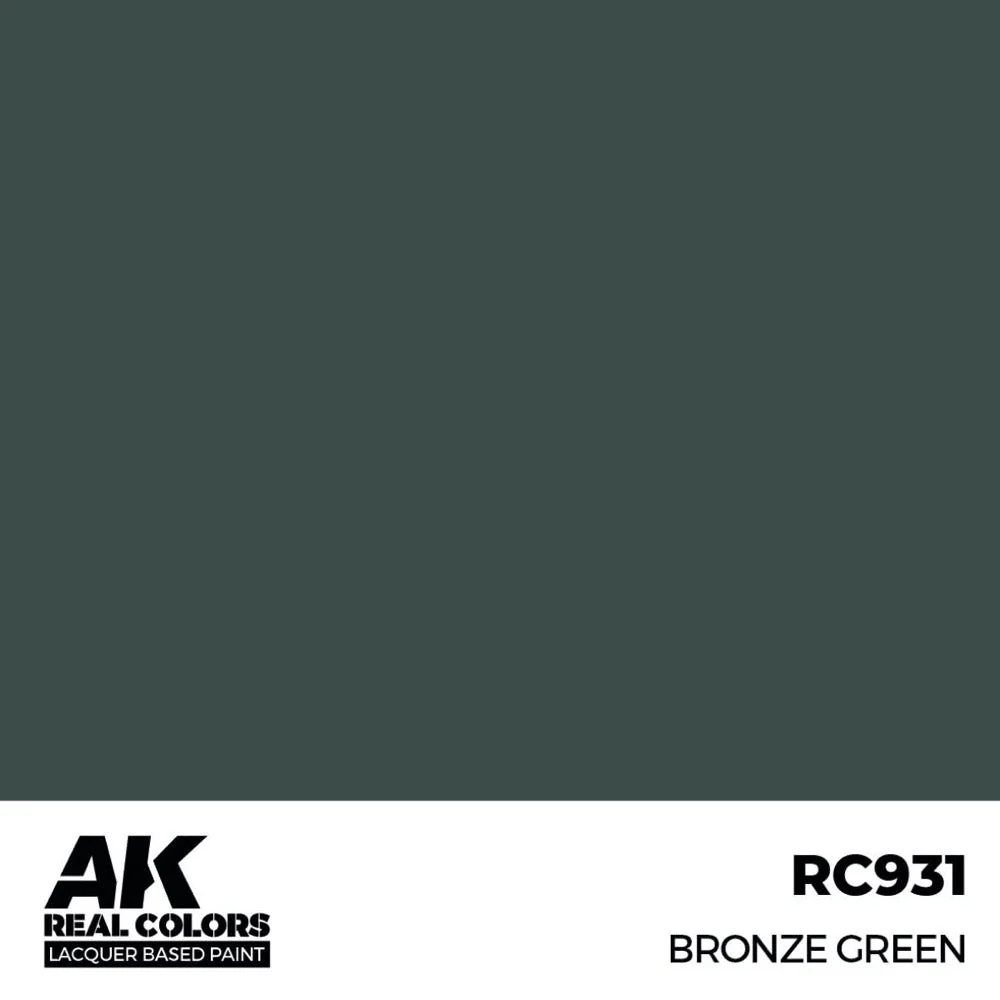 AK Interactive RC931 Real Colors Bronze Green 17ml Lacquer Paint - Image 2