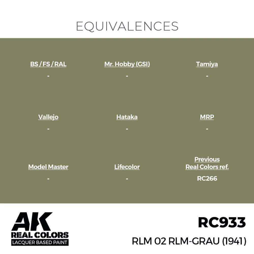AK Interactive RC933 Real Colors RLM 02 RLM-GRAU 1941 17ml Lacquer Paint - Image 3