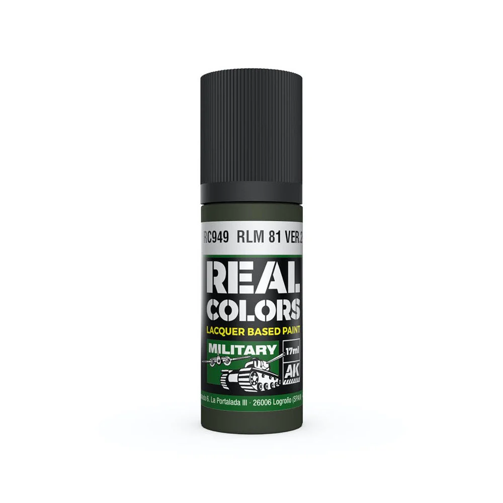 AK Interactive RC949 Real Colors RLM 81 17ml Lacquer Paint
