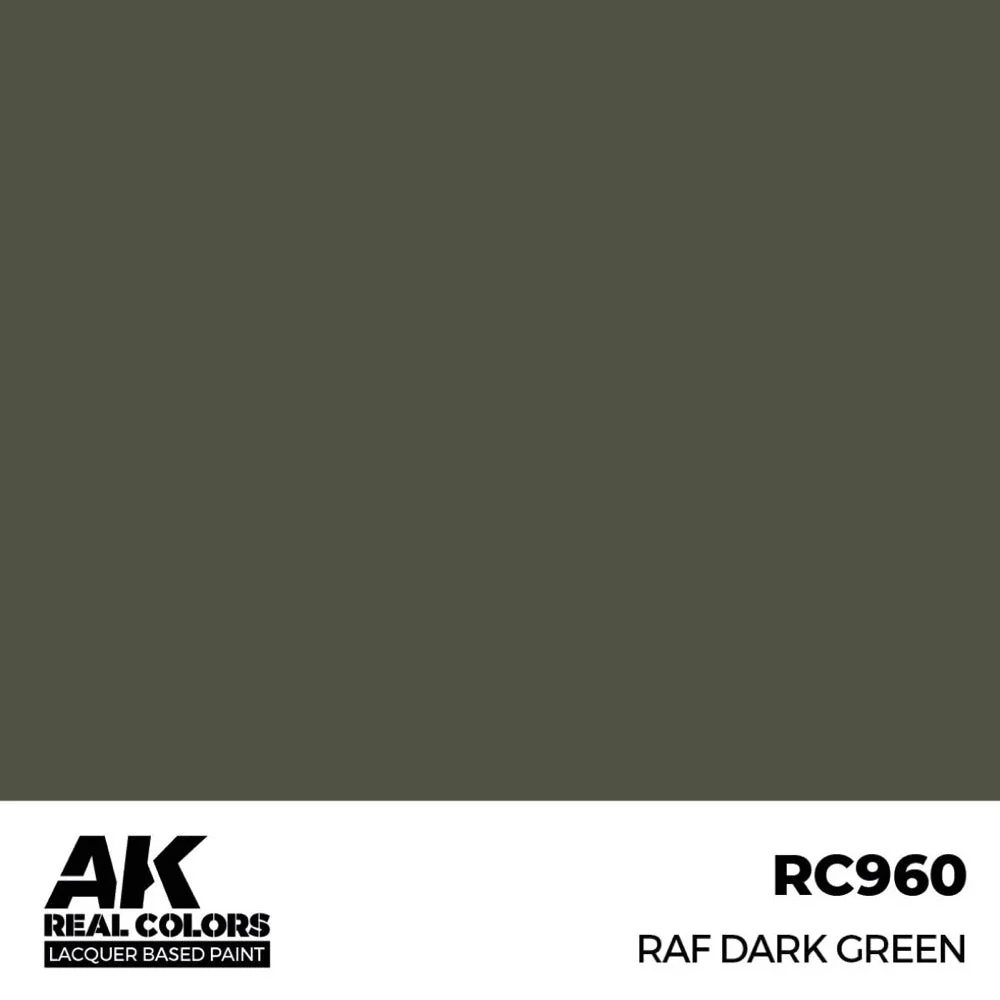 AK Interactive RC960 Real Colors RAF Dark Green 17ml Lacquer Paint - Image 2