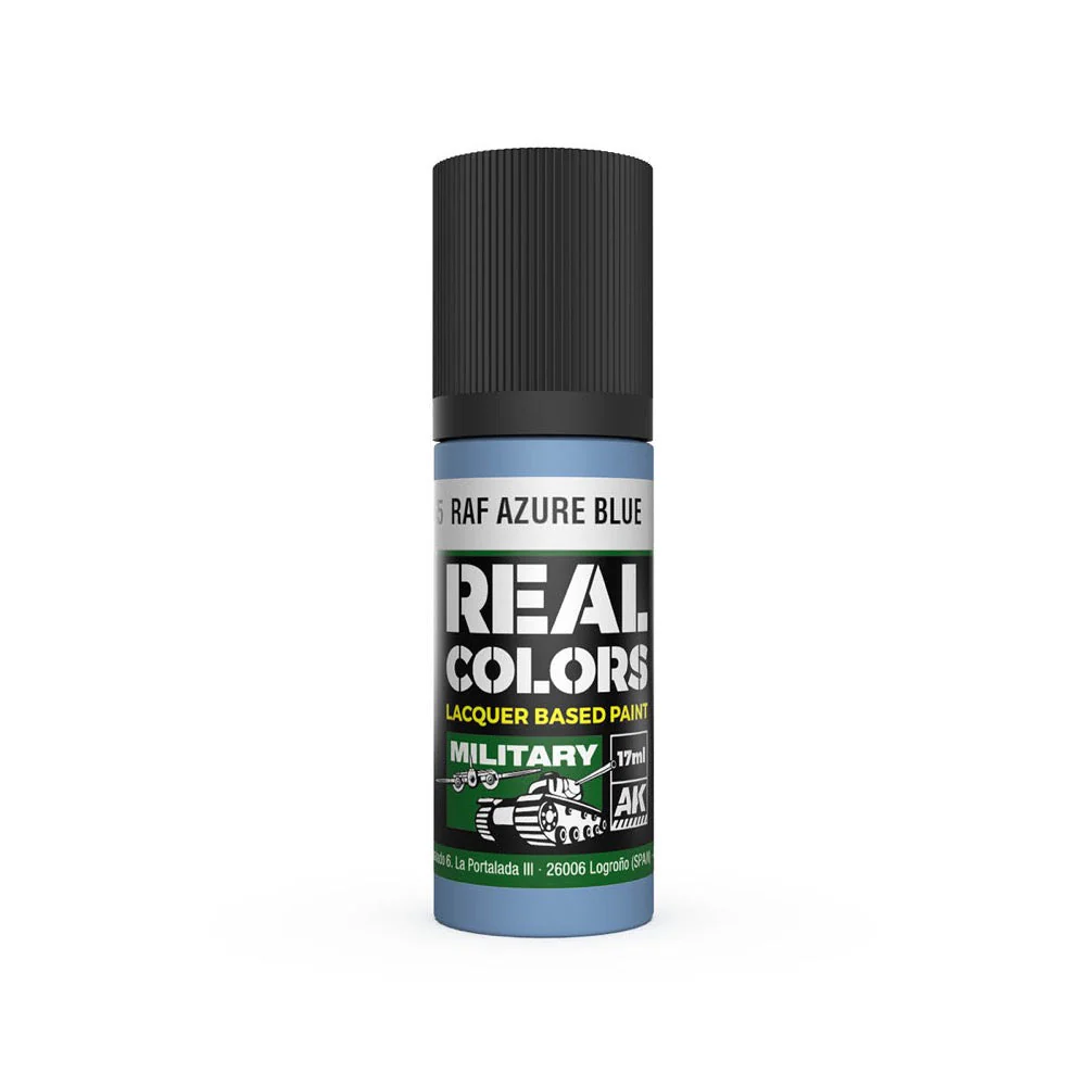 AK Interactive RC965 Real Colors RAF Azure Blue 17ml Lacquer Paint