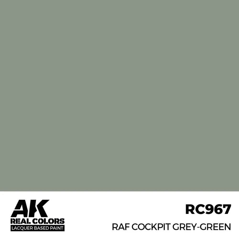AK Interactive RC967 Real Colors RAF Cockpit Grey-Green 17ml Lacquer Paint - Image 2
