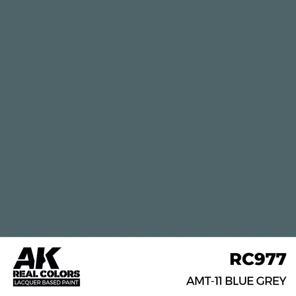 AK Interactive RC977 Real Colors AMT-11 Blue Grey 17ml Lacquer Paint - Image 2