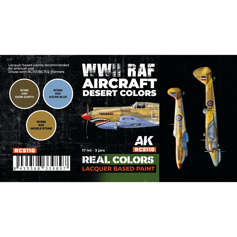 AK Interactive RCS110 Real Colors Set WWII RAF Aircraft Desert Colours - Image 2