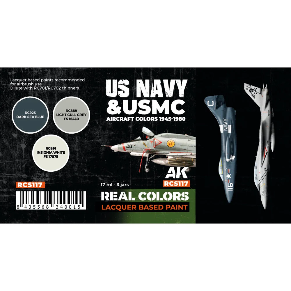 AK Interactive RCS117 Real Colors Set US Navy & USMC Aircraft Colours 1945-1980 - Image 2