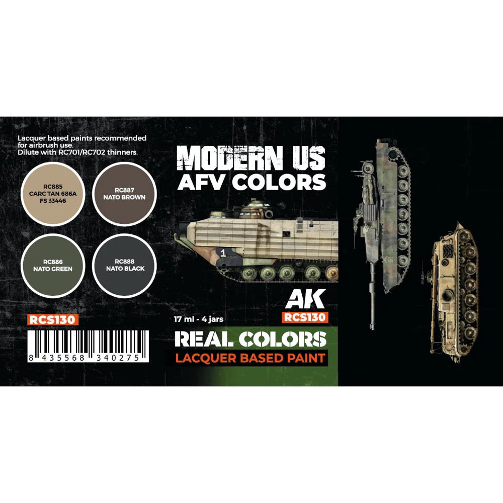 AK Interactive RCS130 Real Colors Set US Army Modern AFV Colours - Image 2