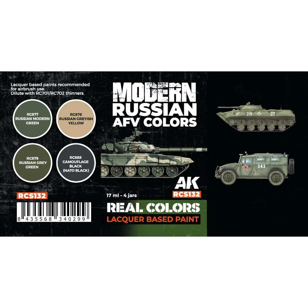 AK Interactive RCS132 Real Colors Set Modern Russian AFV Colours - Image 2