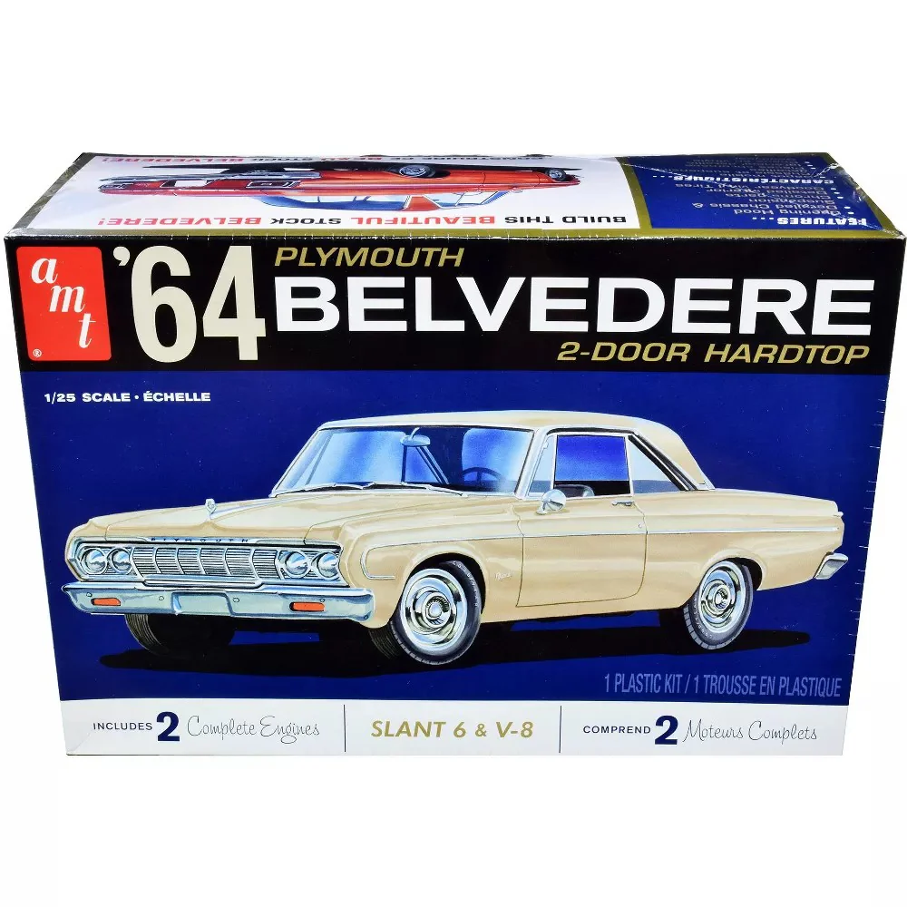 AMT 1/25 1964 Plymouth Belvedere w/Straight 6 Engine 2T Plastic Model Kit