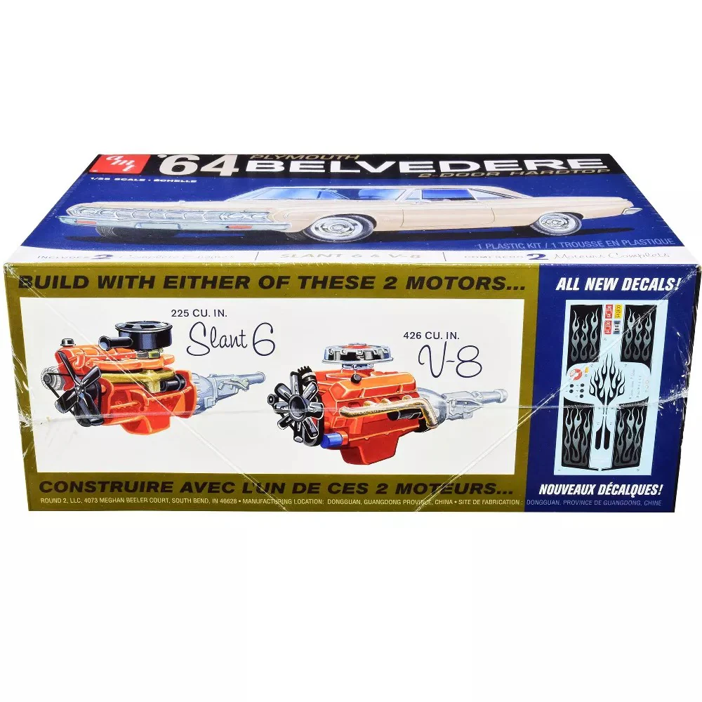 AMT 1/25 1964 Plymouth Belvedere w/Straight 6 Engine 2T Plastic Model Kit - Image 2