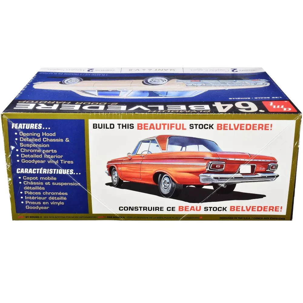 AMT 1/25 1964 Plymouth Belvedere w/Straight 6 Engine 2T Plastic Model Kit - Image 3