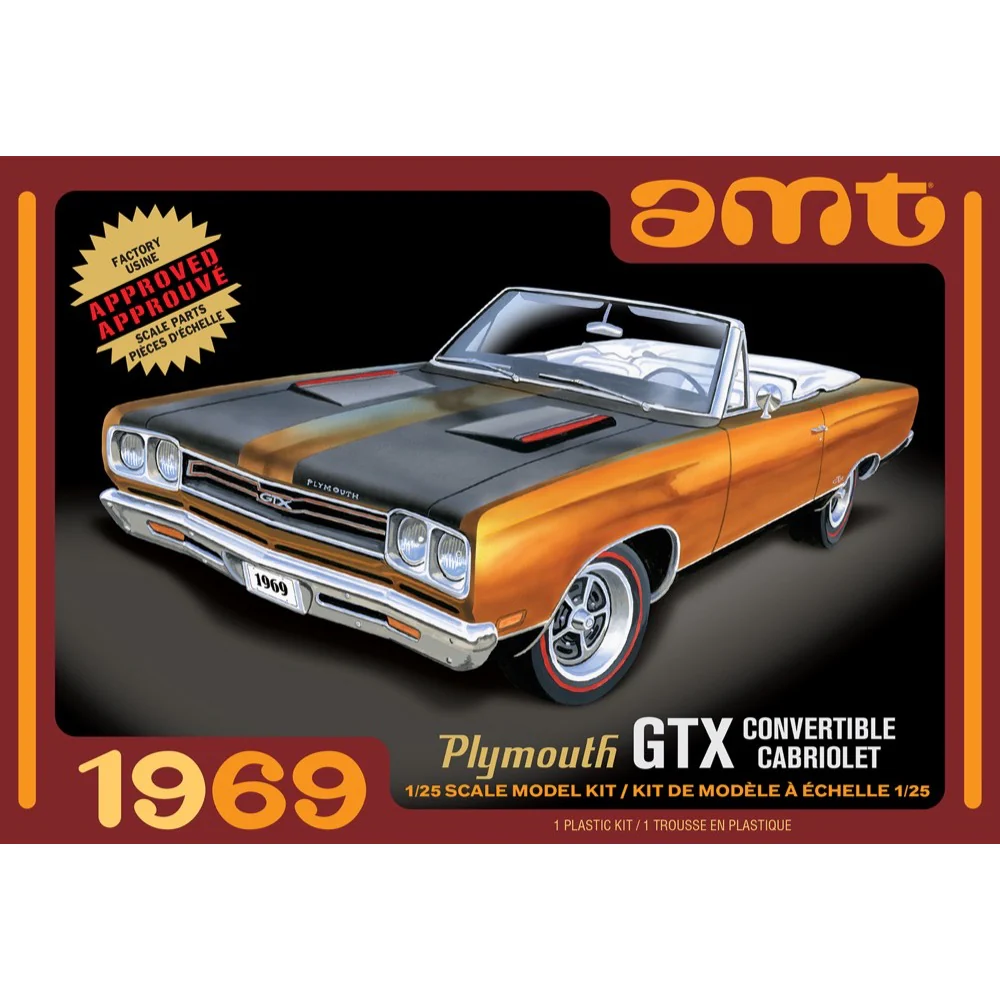 AMT 1137M 1/25 1969 Plymouth GTX Convertible - Image 2