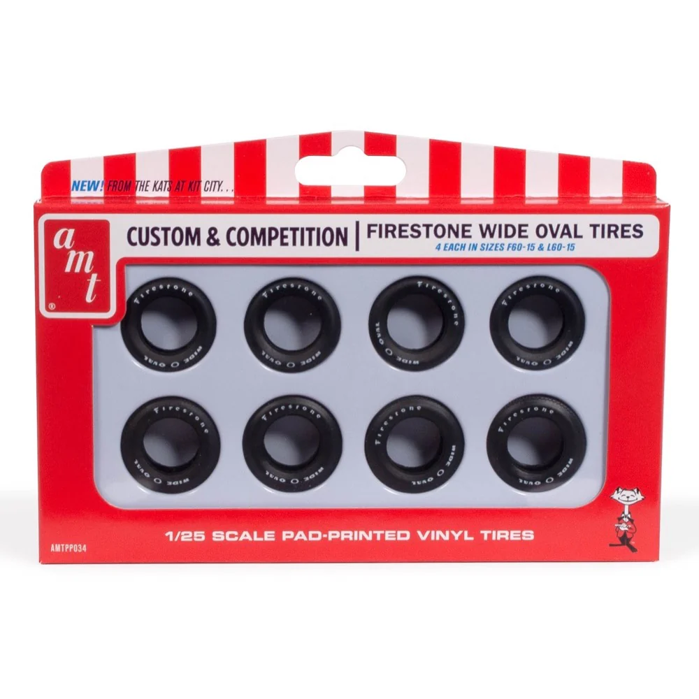 AMT PP034 1/25 Firestone Wide Oval Tire Parts Pack