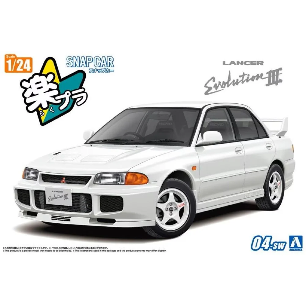 Aoshima 006780 1/24 Snap CE9A Lancer Gsr Evolution III 1995 Scotia White