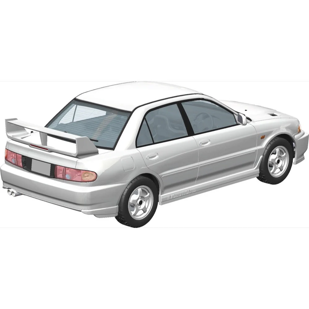 Aoshima 006780 1/24 Snap CE9A Lancer Gsr Evolution III 1995 Scotia White - Image 3