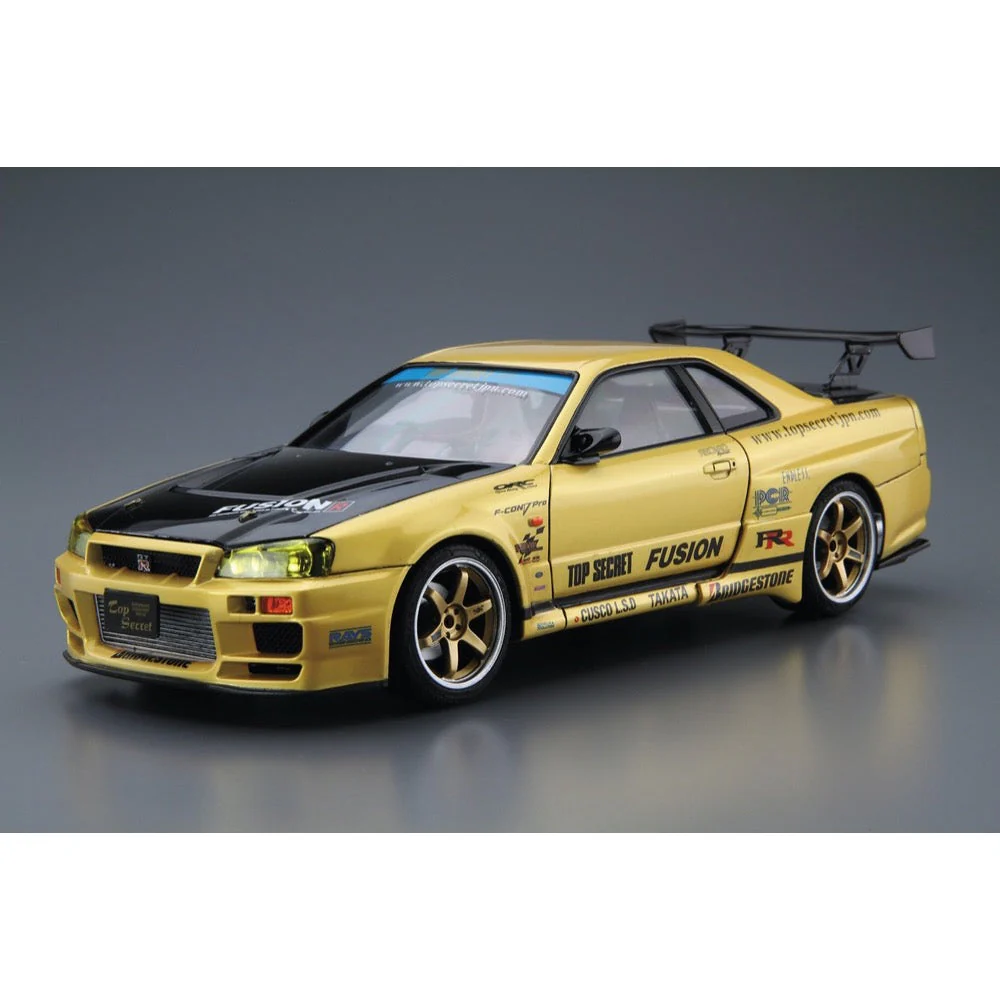Aoshima 020089 1/24 Topsecret BNR34 Skyline GT-R '99 Nissan - Image 2