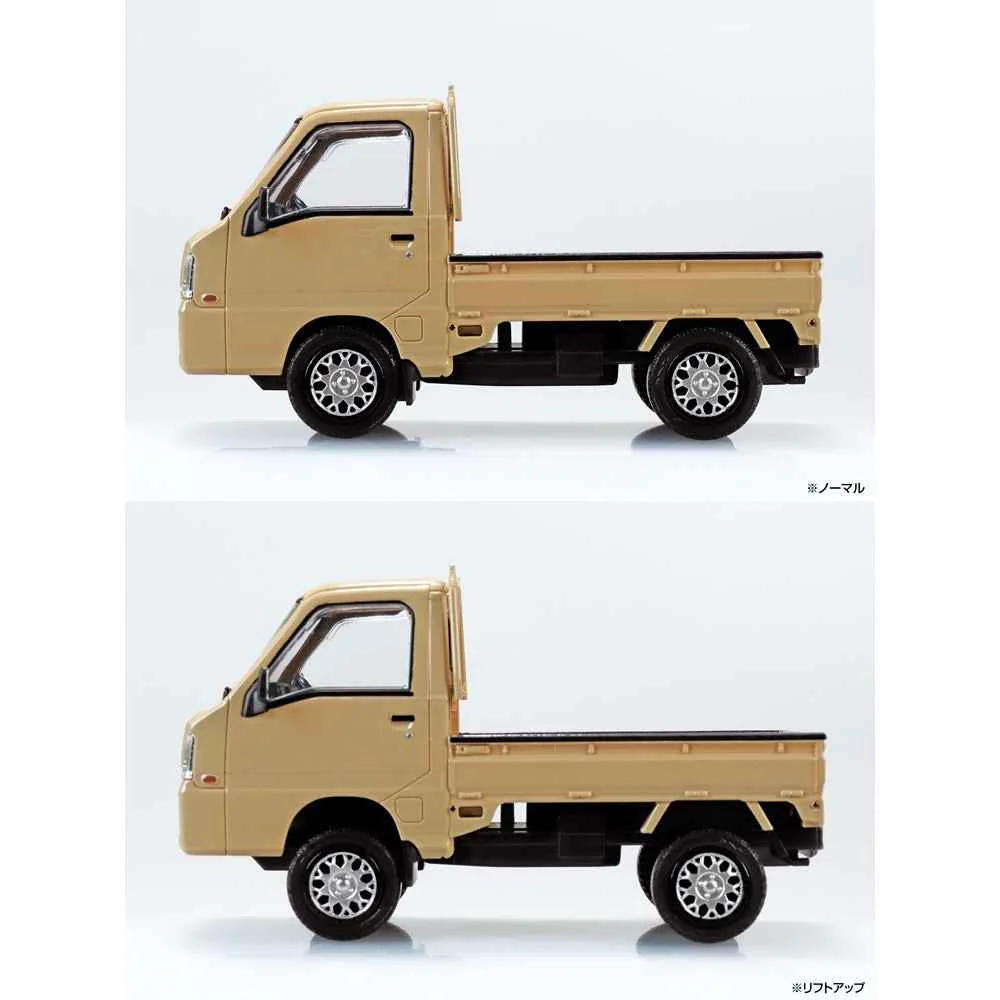 Aoshima 1/32 Snap Subaru Sambar Truck Custom Wheels Khaki - Image 6